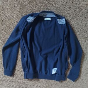 Mayoral Boys High Collar Full Zip Sweater Jacket Navy Blue Boys Youth Size 8